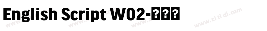 English Script W02字体转换